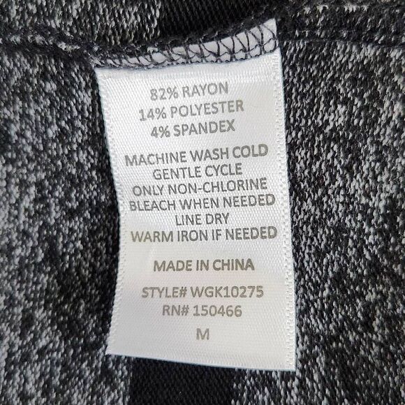 Market & Spruce Black and Gray Stripe Knit Top Size Medium Black Stripe Top - Picture 8 of 9
